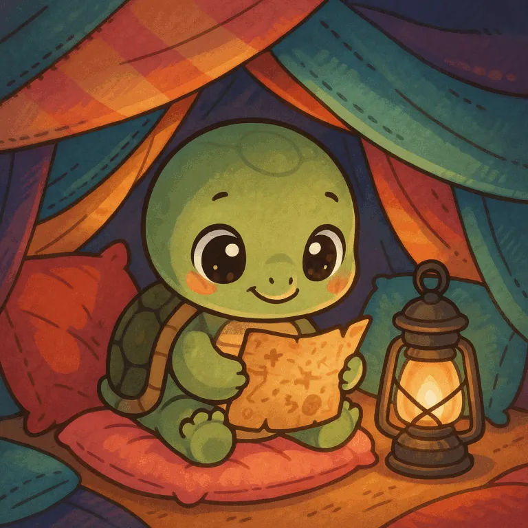 Chibi Tortoise Reading in a Blanket Fort | Reptile Rampage