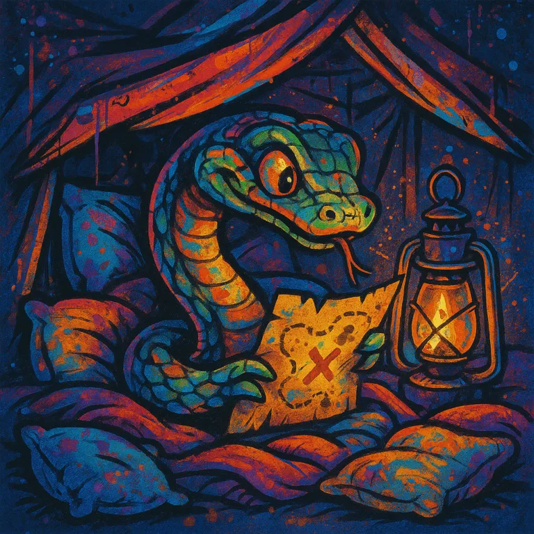 Graffiti Snake Reading in a Blanket Fort | Reptile Rampage